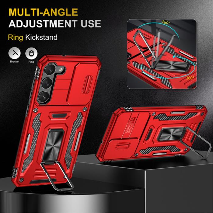 Bild 4,  Samsung Galaxy S23 Plus Skal Ring CamShield Röd - Teknikhallen.se