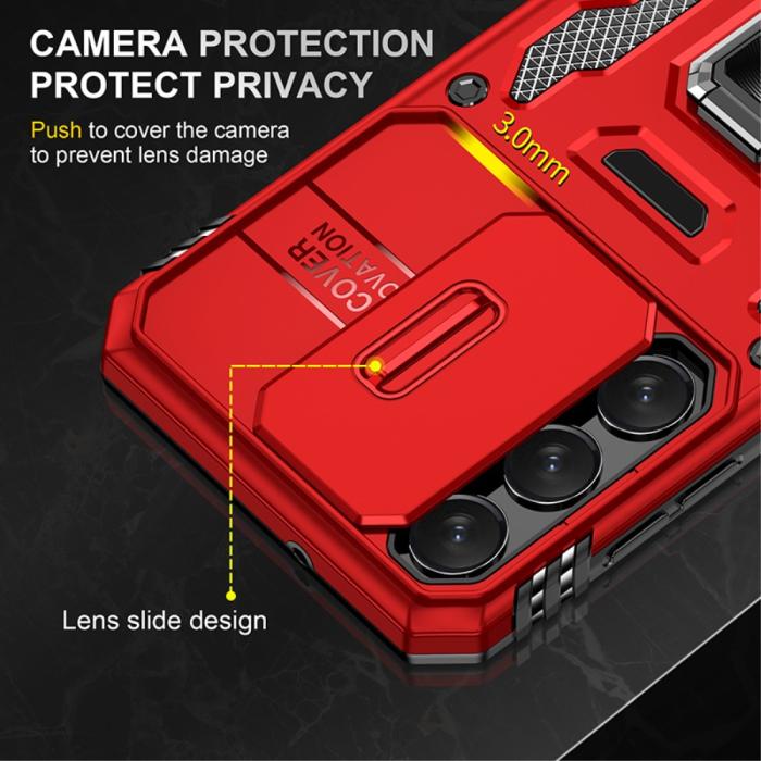 Bild 5,  Samsung Galaxy S23 Plus Skal Ring CamShield Röd - Teknikhallen.se