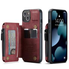 CASEME CASEME iPhone 13 Skal Med Magnetisk Pl&aring;nbok R&ouml;d - Teknikhallen.se