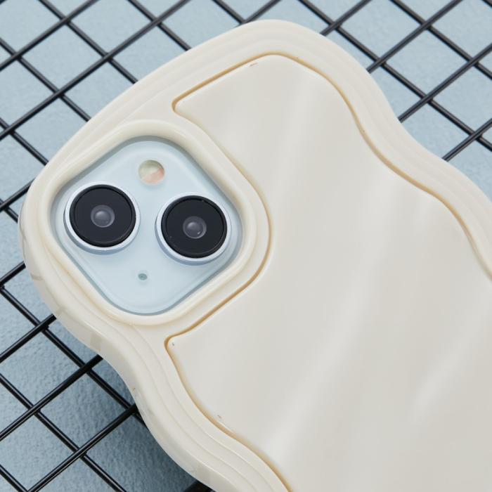 Bild 5,  iPhone 14 Mobilskal Wavy Textur Beige - Teknikhallen.se