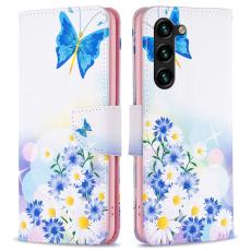  Galaxy S25 Plus / S24 Plus Fodral Med Tryck Fj&auml;ril/Blommor - Teknikhallen.se