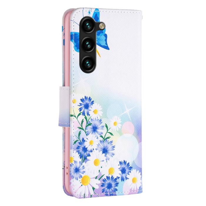 Bild 5,  Galaxy S25 Plus / S24 Plus Fodral Med Tryck Fjäril/Blommor - Teknikhallen.se