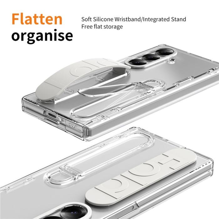 Bild 2,  Samsung Galaxy Z Fold 7 Skal Kickstand Transparent - Teknikhallen.se