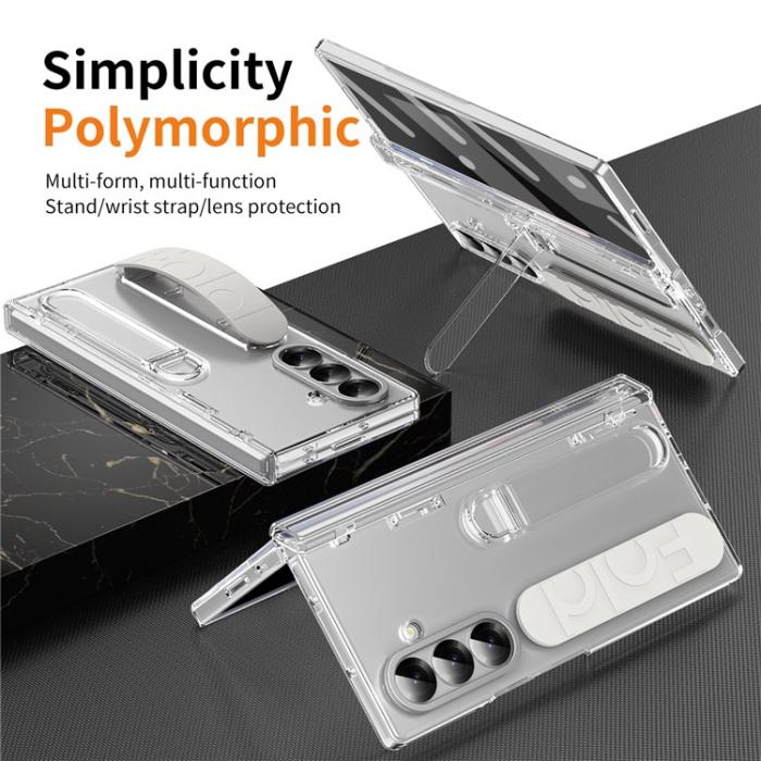 Bild 4,  Samsung Galaxy Z Fold 7 Skal Kickstand Transparent - Teknikhallen.se