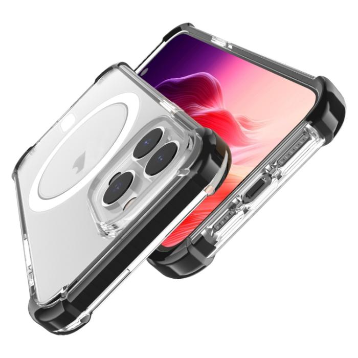 Bild 4,  iPhone 15 Pro Max Skal MagSafe Shockproof Akryl Svart - Teknikhallen.se
