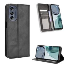  Motorola Moto G62 5G Fodral Retro L&auml;der Svart - Teknikhallen.se