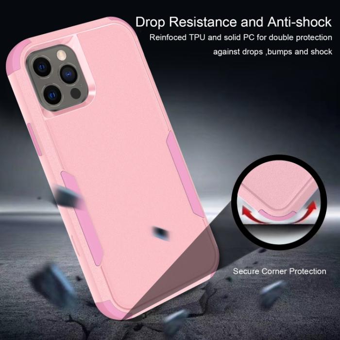 Bild 6,  iPhone 14 Pro Max Skal Shockproof Hybrid Rosa - Teknikhallen.se