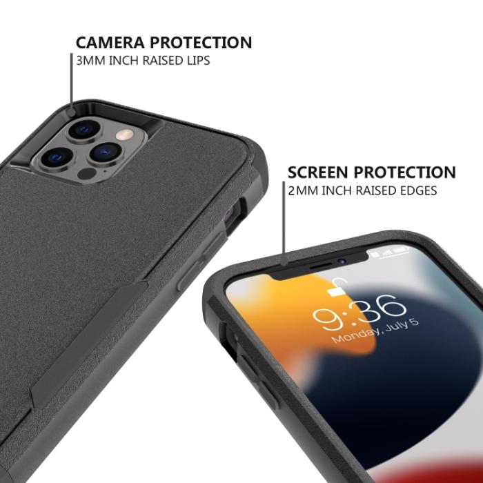 Bild 4,  iPhone 14 Pro Max Skal Shockproof Hybrid Svart - Teknikhallen.se