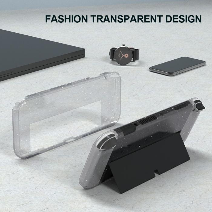 Bild 5,  Nintendo Switch OLED Skal Glitter TPU Transparent - Teknikhallen.se