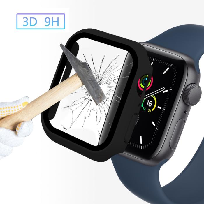 Bild 3,  Apple Watch 7/8 45mm Skal Med Härdat Glas Svart - Teknikhallen.se