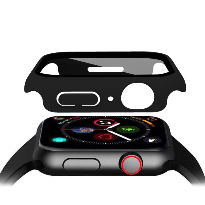 Bild 4,  Apple Watch 7/8 45mm Skal Med Härdat Glas Svart - Teknikhallen.se