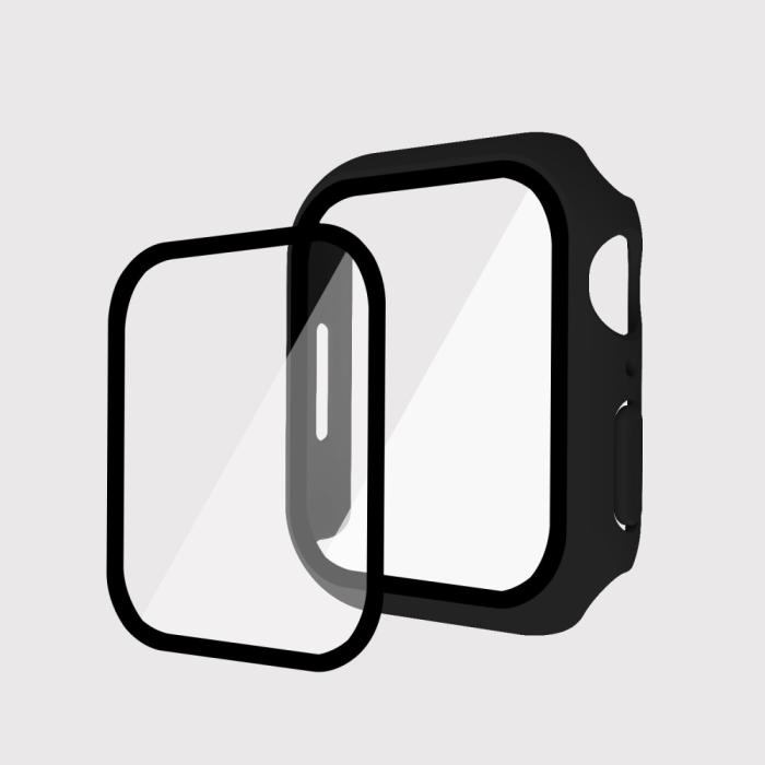 Bild 6,  Apple Watch 7/8 45mm Skal Med Härdat Glas Svart - Teknikhallen.se