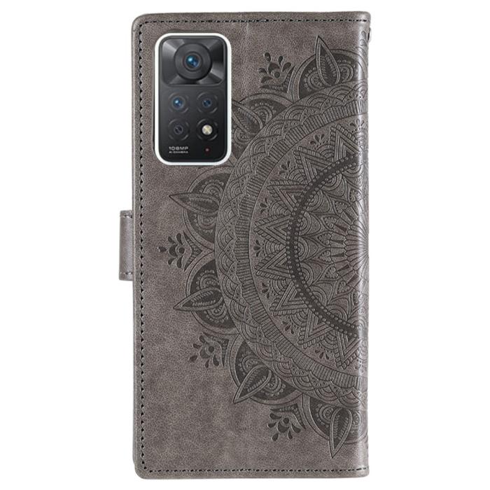 Bild 3,  Xiaomi Redmi Note 11 Pro 5G Fodral Mandala Läder Grå - Teknikhallen.se