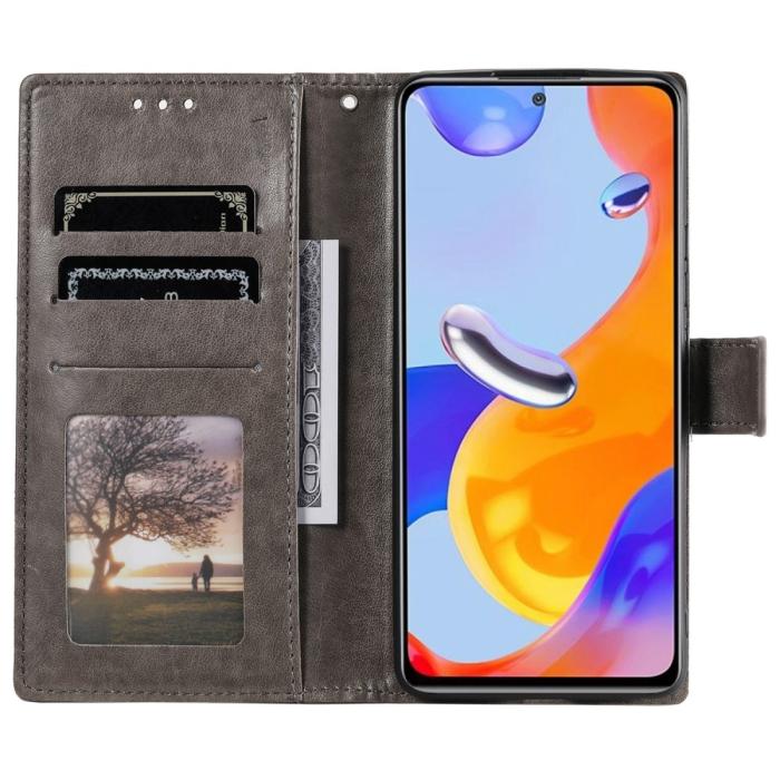 Bild 4,  Xiaomi Redmi Note 11 Pro 5G Fodral Mandala Läder Grå - Teknikhallen.se