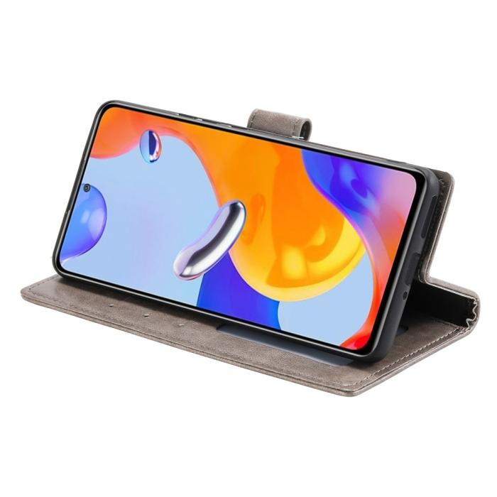Bild 5,  Xiaomi Redmi Note 11 Pro 5G Fodral Mandala Läder Grå - Teknikhallen.se