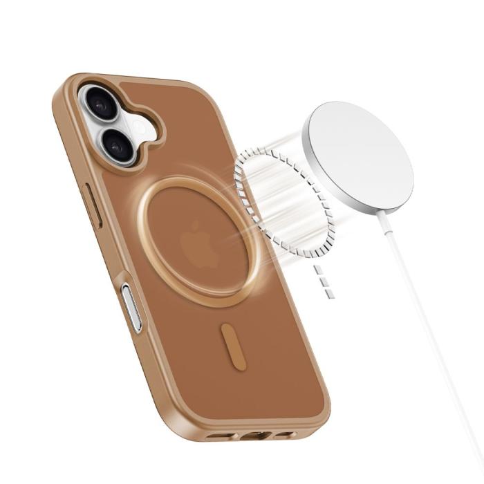 Bild 3, Tech-Protect Tech-Protect iPhone 17 Skal MagSafe BasicMag Matte Brown - Teknikhallen.se