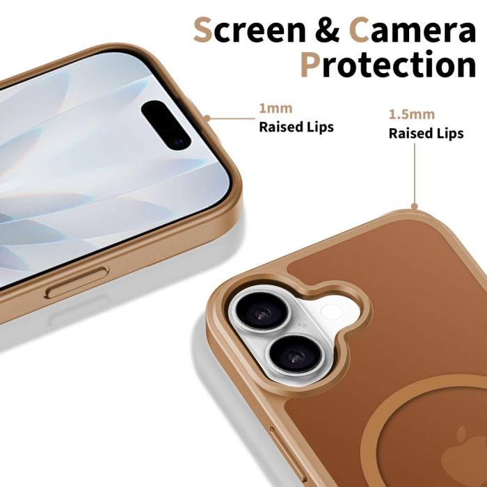Bild 4, Tech-Protect Tech-Protect iPhone 17 Skal MagSafe BasicMag Matte Brown - Teknikhallen.se