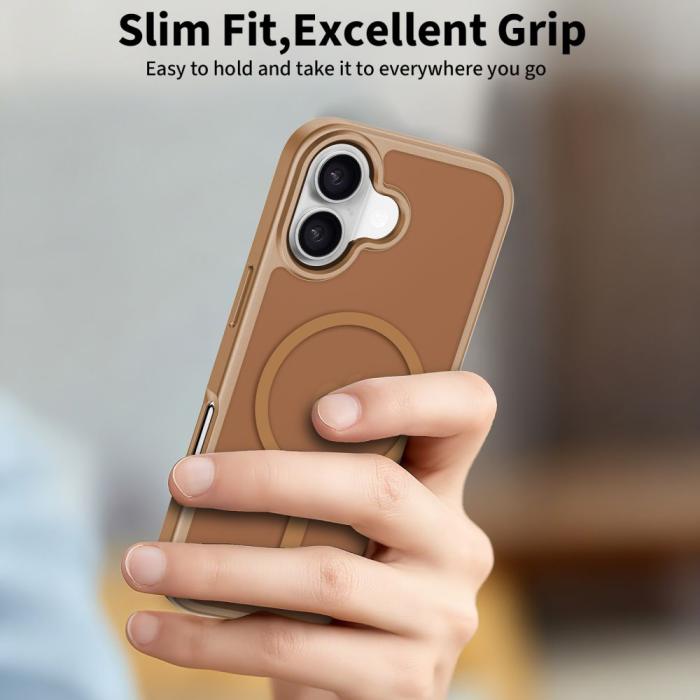 Bild 5, Tech-Protect Tech-Protect iPhone 17 Skal MagSafe BasicMag Matte Brown - Teknikhallen.se
