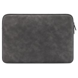  Läder Laptop Sleeve Med Mjukt Foder 13.3" Mörk Grå - Teknikhallen.se