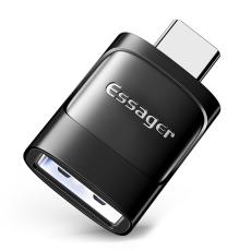 ESSAGER ESSAGER USB-A Hona till USB-C 3.0 Adapter, 5Gbps Svart - Teknikhallen.se