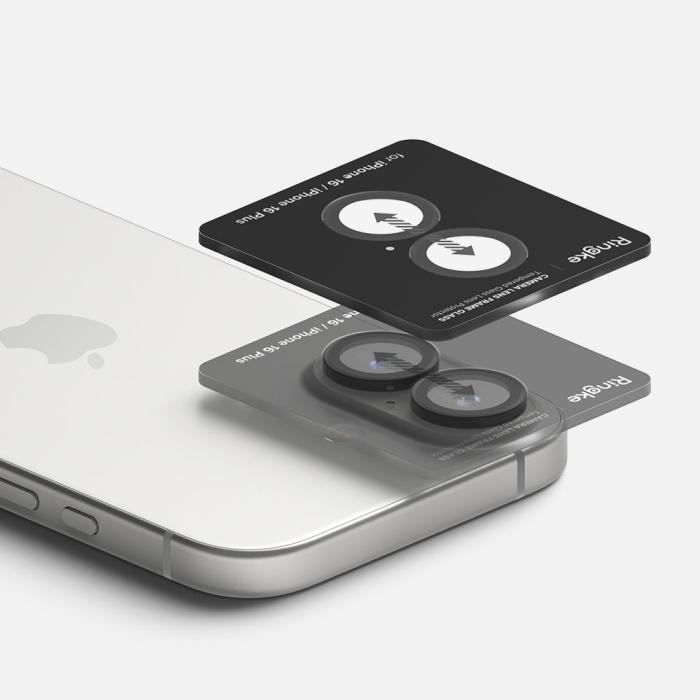 Bild 4, Ringke Ringke iPhone 16 / 16 Plus 2-PACK Linsskydd Svart - Teknikhallen.se