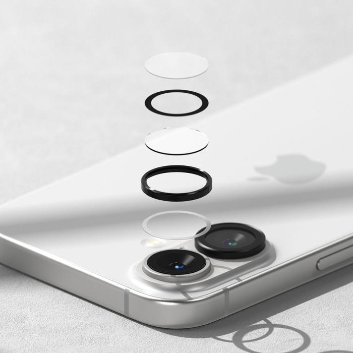 Bild 5, Ringke Ringke iPhone 16 / 16 Plus 2-PACK Linsskydd Svart - Teknikhallen.se
