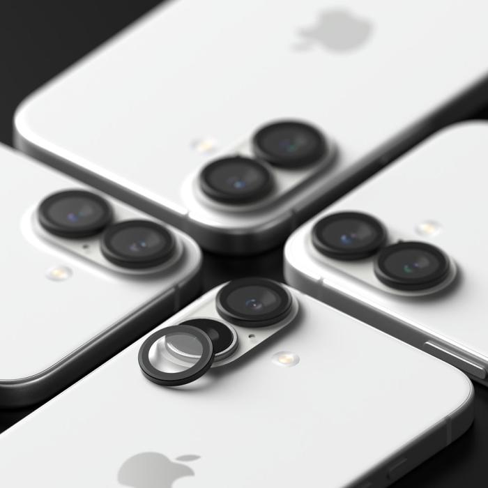 Bild 6, Ringke Ringke iPhone 16 / 16 Plus 2-PACK Linsskydd Svart - Teknikhallen.se
