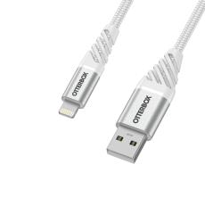 OtterBox OtterBox Premium 1m Lightning - USB-A Kabel Nylonfl&auml;tad Vit - Teknikhallen.se