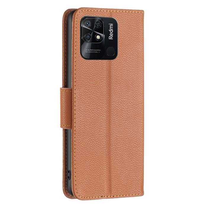 Bild 3,  Xiaomi Redmi 10C Fodral Shark Litchi Brun - Teknikhallen.se