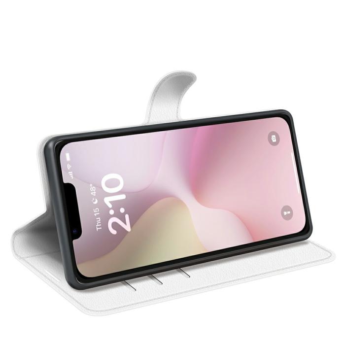 Bild 3,  iPhone 17e / 16e Fodral Litchi Läder Vit - Teknikhallen.se