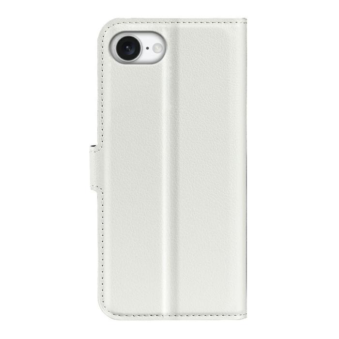 Bild 6,  iPhone 17e / 16e Fodral Litchi Läder Vit - Teknikhallen.se