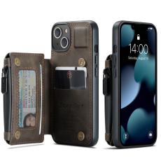 CASEME CASEME iPhone 13 Skal Med Magnetisk Pl&aring;nbok M&ouml;rk Brun - Teknikhallen.se