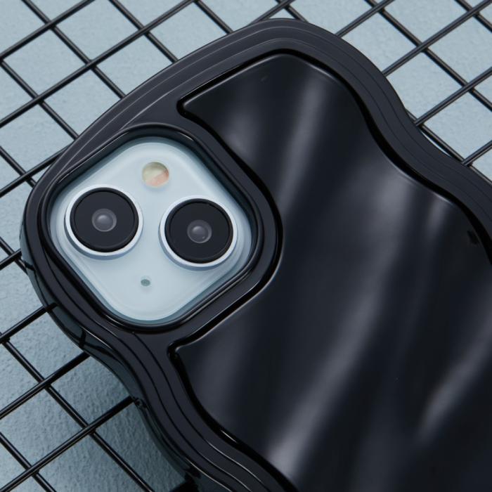 Bild 5,  iPhone 14 Mobilskal Wavy Textur Svart - Teknikhallen.se