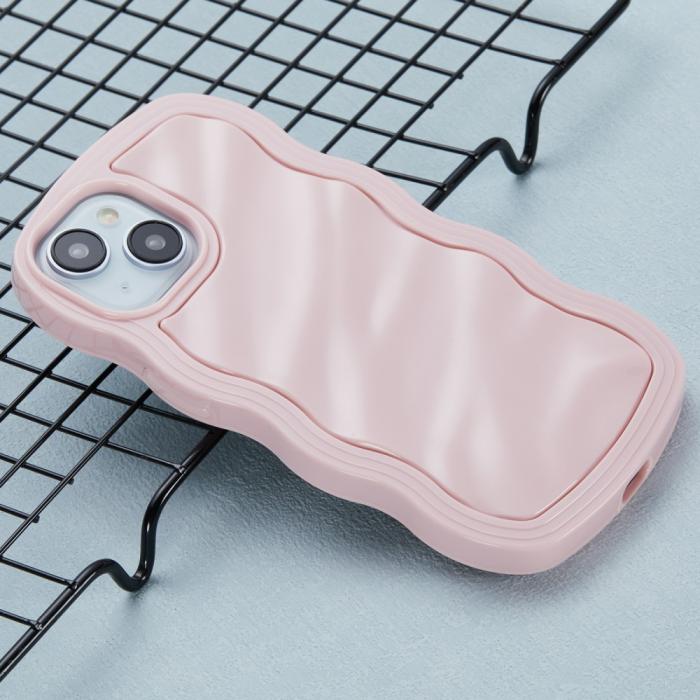 Bild 3,  iPhone 14 Mobilskal Wavy Textur Rosa - Teknikhallen.se