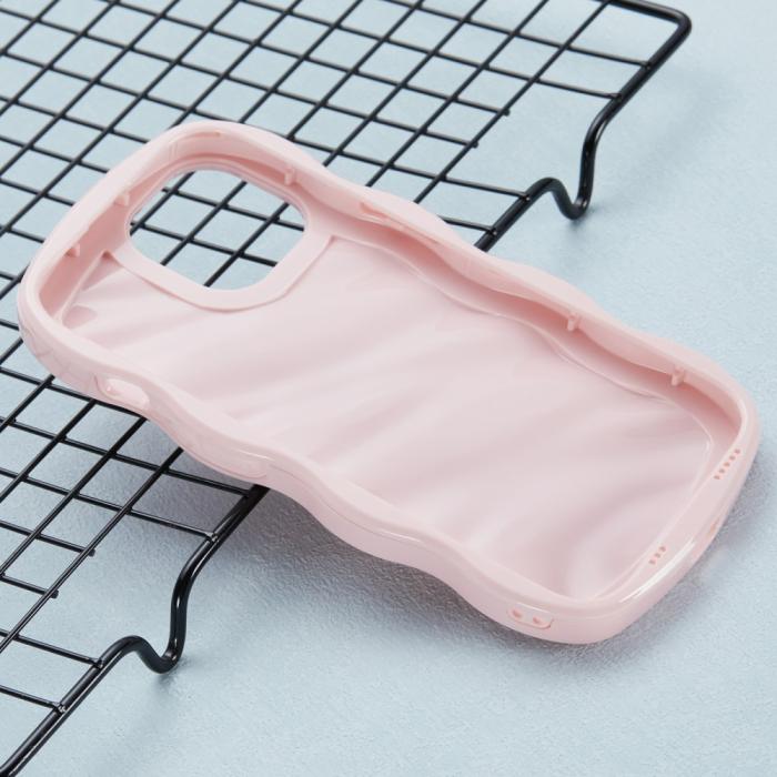 Bild 4,  iPhone 14 Mobilskal Wavy Textur Rosa - Teknikhallen.se
