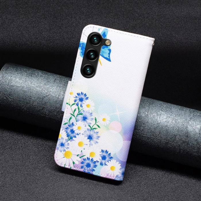 Bild 6,  Galaxy S25 Plus / S24 Plus Fodral Med Tryck Fjäril/Blommor - Teknikhallen.se