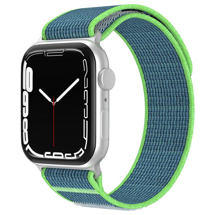 Bild 2, ColorPop Apple Watch 38/40/41/42 mm Armband Nylon Trail Loop Blå/Grön - Teknikhallen.se