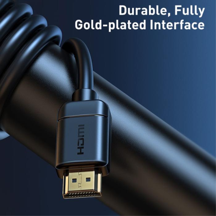 Bild 6, BASEUS Baseus 3m 4K 60Hz HD HDMI - HDMI Kabel Svart - Teknikhallen.se
