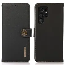 KHAZNEH KHAZNEH Samsung Galaxy S26 Ultra Fodral &Auml;kta L&auml;der Svart - Teknikhallen.se