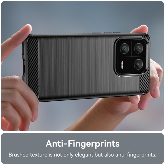Bild 5,  Xiaomi 13 Pro 5G Skal Borstad Stål Textur Svart - Teknikhallen.se