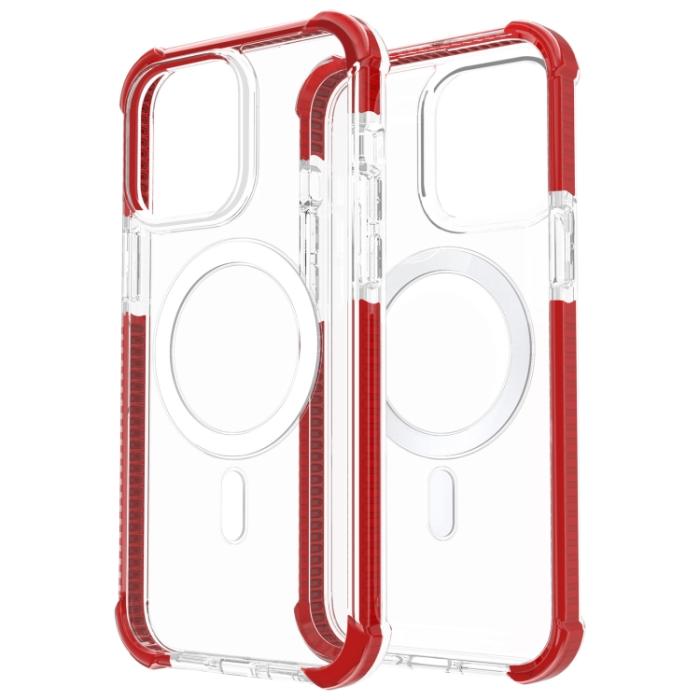 Bild 3,  iPhone 15 Pro Max Skal MagSafe Shockproof Akryl Röd - Teknikhallen.se