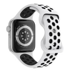ColorPop Sportarmband Dual-Color Apple Watch 42/41/40/38 mm (M/L) Vit/Svart - Teknikhallen.se