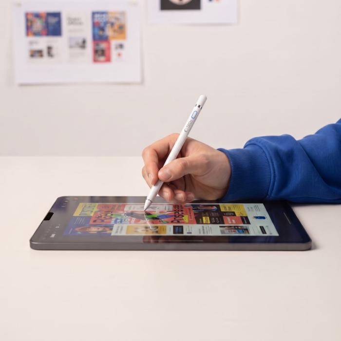 Bild 6, Tech-Protect Tech-Protect Active Stylus Touchpenna Vit - Teknikhallen.se