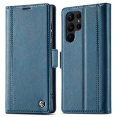 LC.IMEEKE LC.IMEEKE Samsung Galaxy S23 Ultra Flip Fodral L&auml;der Bl&aring; - Teknikhallen.se