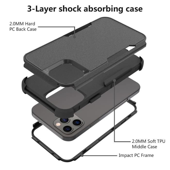Bild 5,  iPhone 14 Pro Max Skal Shockproof Hybrid Svart - Teknikhallen.se
