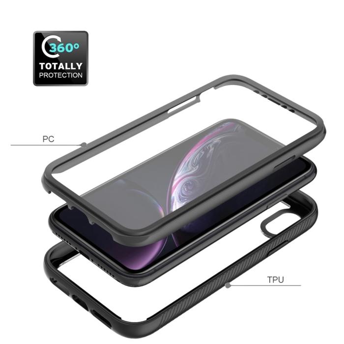 Bild 3,  iPhone XR Skal 360 Hybrid Defense Svart - Teknikhallen.se