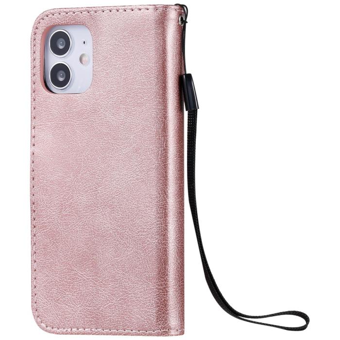 Bild 3,  iPhone 12 Mini - Plånboksfodral - Roséguld - Teknikhallen.se