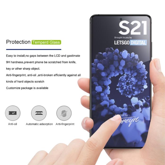 Bild 2, MOCOLO Samsung Galaxy S21 - MOCOLO Heltäckande Skärmskydd I Härdat Glas - Teknikhallen.se