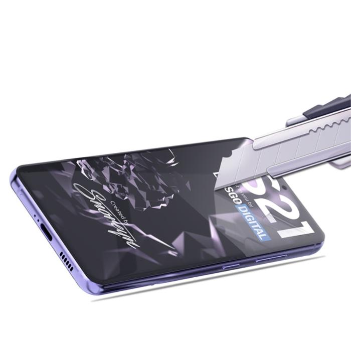 Bild 4, AMORUS Samsung Galaxy S21 - AMORUS Heltäckande Skärmskydd I Härdat Glas - Teknikhallen.se
