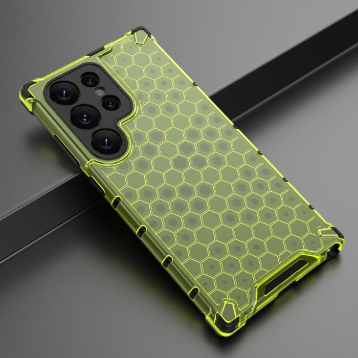 Bild 4,  Galaxy S24 Ultra Skal Honeycomb Shockproof Hybrid Grön - Teknikhallen.se